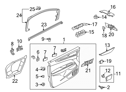 2015 Lincoln MKC Front Door Belt Weatherstrip Diagram for EJ7Z7821456A