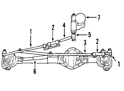 2006 Dodge Ram 1500 P/S Pump & Hoses, Steering Gear & Linkage Tie Rod-Tie Rod Diagram for 5086146AC