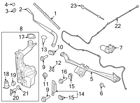 Wiper & Washer Components ARM ASY - WIPER Diagram for FR3Z17526B
