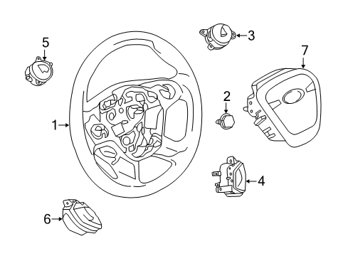 2017 Ford Transit Connect Steering Column & Wheel, Steering Gear & Linkage Cruise Switch Diagram for BK2Z9C888D