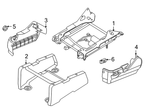 2018 Ford E-350 Super Duty Tracks & Components Track Assembly Diagram for 2C2Z1561711AA
