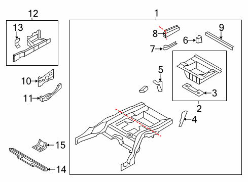 2012 BMW 750i xDrive Rear Floor & Rails HOLDER, ACTIVAT.CARBON CONTAI Diagram for 41147204101