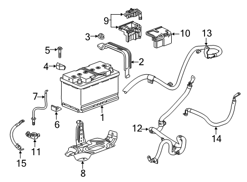 2020 Buick Regal Sportback Battery Negative Cable Diagram for 39195248