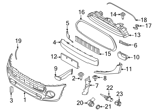 2021 Mini Cooper Controls - Instruments & Gauges BODY DOMAIN CONTROLLER BDC:613020 Diagram for 61355A91FD5