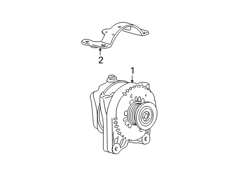2018 Toyota Sienna Alternator Mount Bracket Diagram for XR3Z10153BC