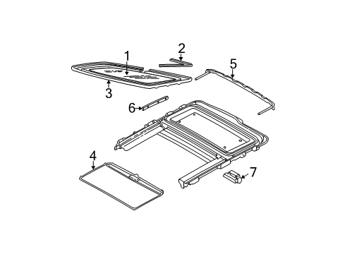 2002 Ford Focus Sunroof Motor Diagram for 4S4Z15790AA