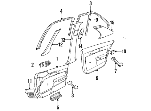 1990 BMW 525i Interior Trim Covering Inner Left Diagram for 51348102793