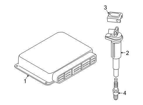 2008 BMW M6 Powertrain Control Spark Plugs Diagram for 12120032273