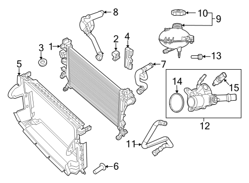 2016 Fiat 500X Radiator & Components Clamp-Hose Diagram for 68138381AA