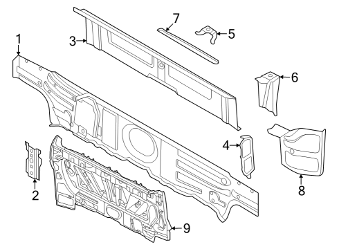 Partition Panel Plug-Drain Diagram for 841463X000