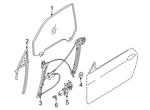 2018 BMW 430i xDrive Front Door Seal, Mirror Foot, Outer Left Diagram for 51337279777