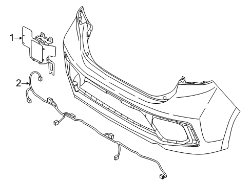 2018 Hyundai Ioniq Lane Departure Warning Wiring Harness-BWS Extension Diagram for 91890G7060