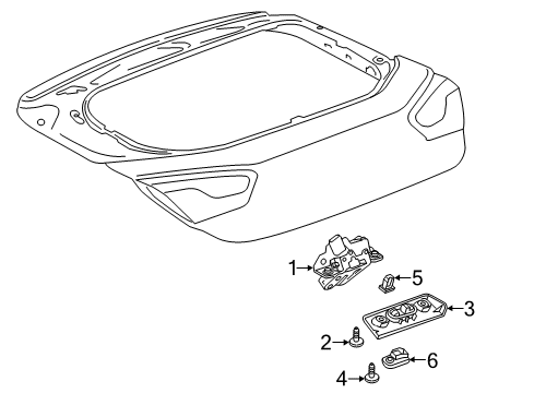 2019 Chevrolet Cruze Lift Gate Switch Diagram for 13422270