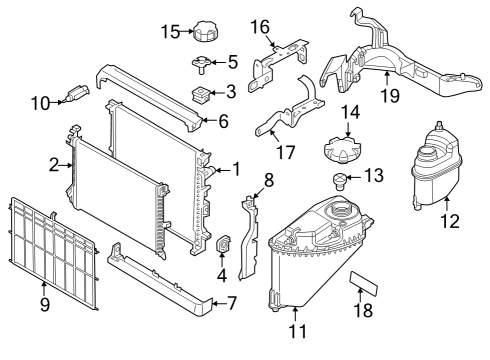 2022 BMW X6 Powertrain Control RADIATOR Diagram for 17115A383B9