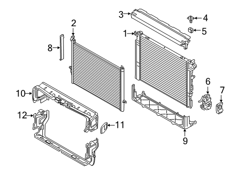 2019 BMW M550i xDrive Radiator & Components Radiator Diagram for 17118743667