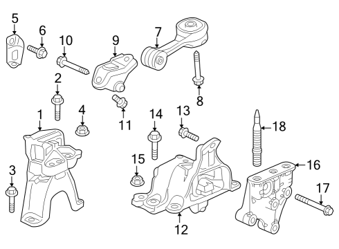 Engine & Trans Mounting Bolt, Flange (10X45) Diagram for 90163SZ3000