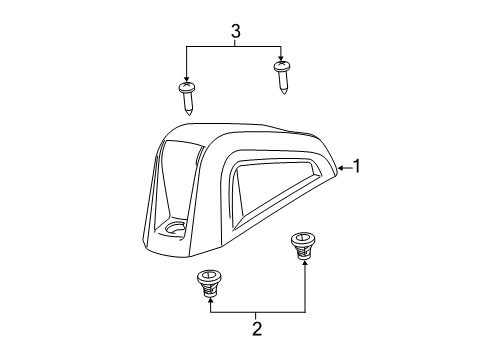 2021 Ram ProMaster 1500 Clearance Lamps Screw-Pan Head Diagram for 6512041AA