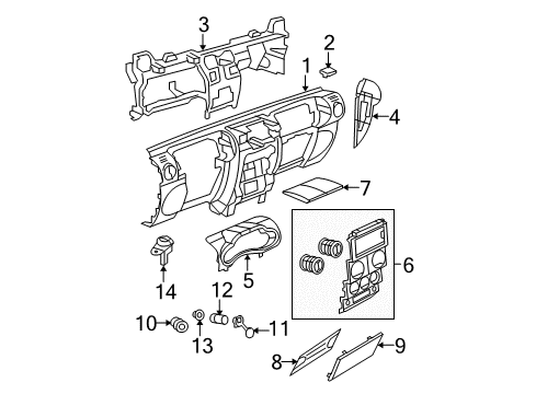2009 Jeep Wrangler Instrument Panel Reinforce-Steering Column Cover Diagram for 55371005AC