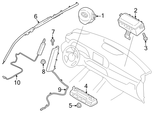 2021 Hyundai Palisade Air Bag Components Bolt Diagram for 1125606201
