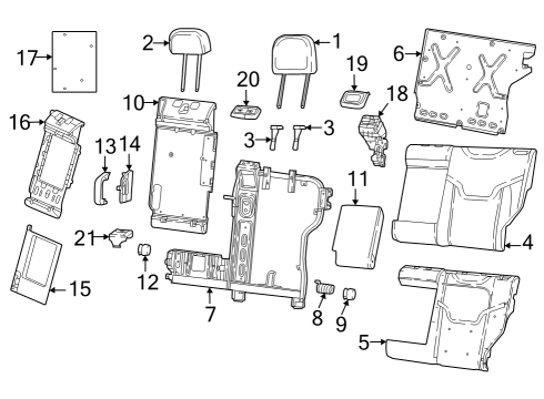 Rear Seat Components Sleeve-HEADREST Diagram for 5YS20JXWAA