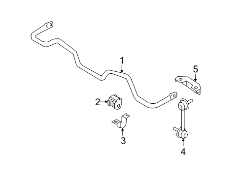 2007 Nissan 350Z Rear Suspension Components, Lower Control Arm, Upper Control Arm, Stabilizer Bar Bracket-Rear Stabilizer Diagram for 54650AL500