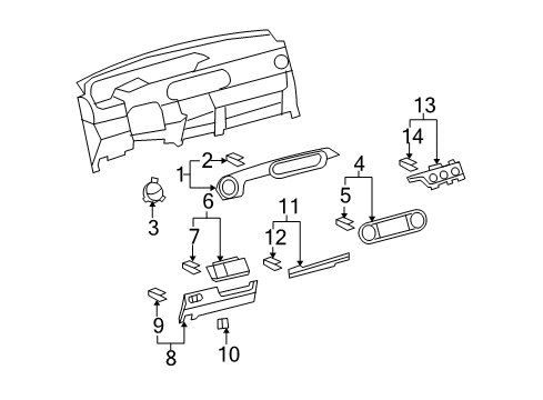 2013 Scion xB Cluster & Switches, Instrument Panel Lower Cover Diagram for 5504512390B0