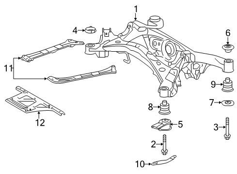 2016 Lexus RC200t Suspension Mounting - Rear Bolt, FLANGE W/WASHE Diagram for 91673L0625