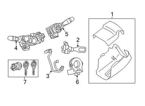 2010 Toyota Camry Cruise Control System Lower Shroud Diagram for 4528633936B2