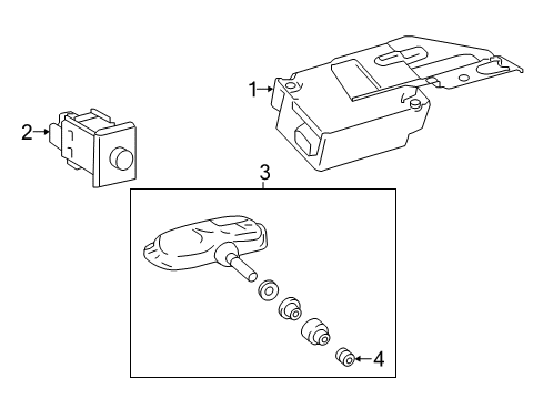 2022 Toyota Tacoma Tire Pressure Monitoring Receiver Diagram for 8976004020