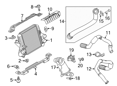 2014 Ford F-150 Intercooler Deflector Diagram for BL3Z19E672A