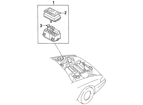 1995 Kia Sephia Fuse Box Block-Main Fuse Diagram for 0K20266760B