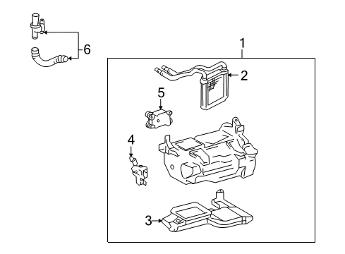 2003 Lexus LX470 Heater Core & Control Valve Pipe, ASPIRATOR Diagram for 8889760040