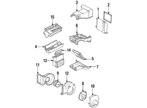 1992 GMC K2500 Heater Core & Control Valve Valve Asm. - Temperature. Plas Diagram for 3091068