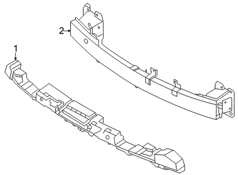 Bumper & Components - Front ABSORBER-FRONT BUMPER ENERGY Diagram for 86521N9010