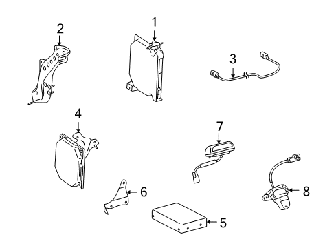 2011 Lexus LS600h Parking Aid Driver Monitor Computer Assembly Diagram for 8647050030