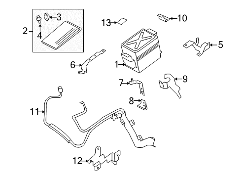 2011 Nissan Altima Electrical Components Clip Diagram for 295D9JA81B