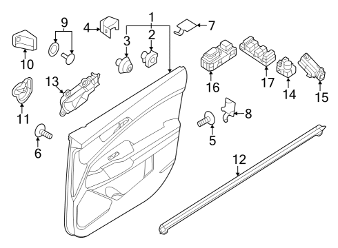 Power Seats Tapping Screw Assembly-Nylon W Diagram for 822903L000