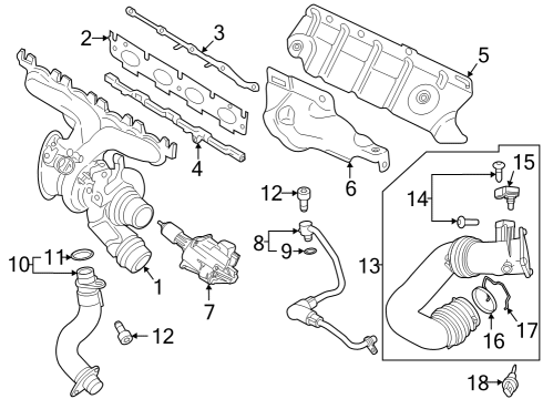 Turbocharger Fan Housing With Fan Diagram for 17428666816