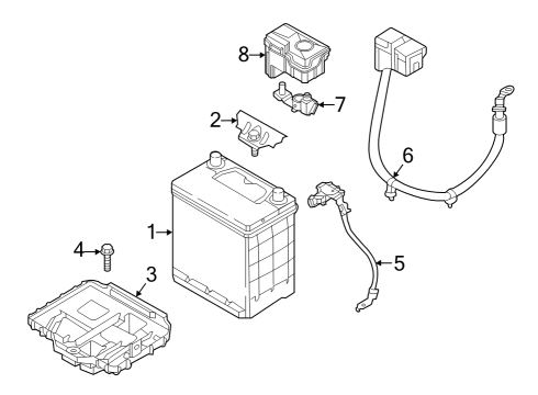 Battery CLAMP-BATTERY Diagram for 37160GI000