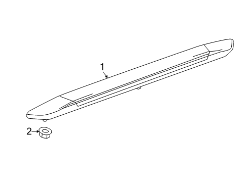 High Mount Lamps High Mount Lamp Nut Diagram for 11602012