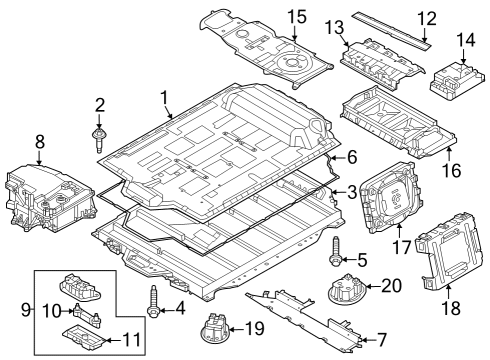 Battery HIGH VOLTAGE CONN.PANEL, CHA Diagram for 61278846215