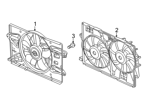 2017 Jeep Cherokee Cooling System, Radiator, Water Pump, Cooling Fan Bolt Kit Diagram for 68225126AA