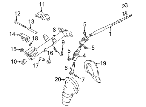 2001 Toyota Celica Housing & Components Lower Support Spacer Diagram for 4587752010