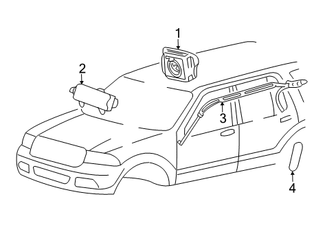 2011 Ford Expedition Air Bag Components Driver Air Bag Diagram for 7L1Z78043B13AA
