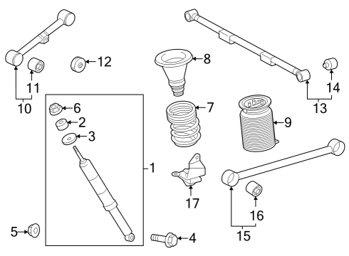 Suspension Components, Lower Control Arm, Upper Control Arm, Ride Control, Stabilizer Bar BUSH SUB-ASSY, LATER Diagram for 487060C010