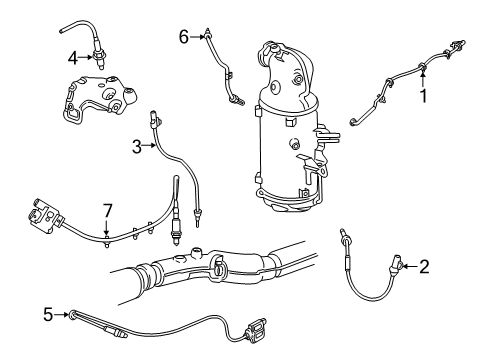 2019 Chevrolet Equinox Emission Components EGR Temperature Sensor Diagram for 55502722