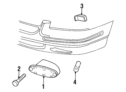 1995 Dodge Stratus Fog Lamps Fog Lamp Diagram for 4778221