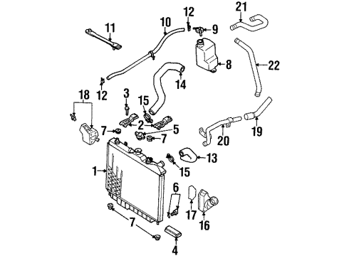 1998 Isuzu Rodeo Radiator & Components Plug, Radiator Drain Diagram for 8943778060