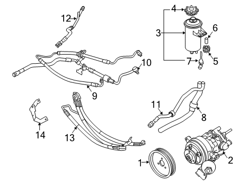2007 BMW 760Li Wiper & Washer Components Tandem Pump Diagram for 32416760071