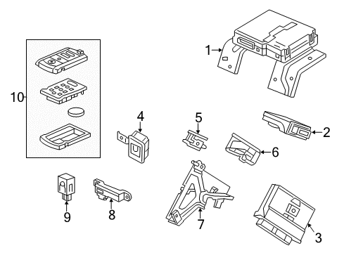 2020 Acura ILX Keyless Entry Components UNIT, SMART PCU Diagram for 38320T3RA31